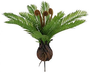 Planta Artificial Arvore Palmeira Cycas Verde 35cm